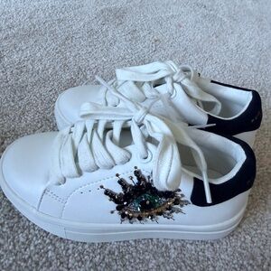 Kurt Geiger White Sneakers with Embellished Eye